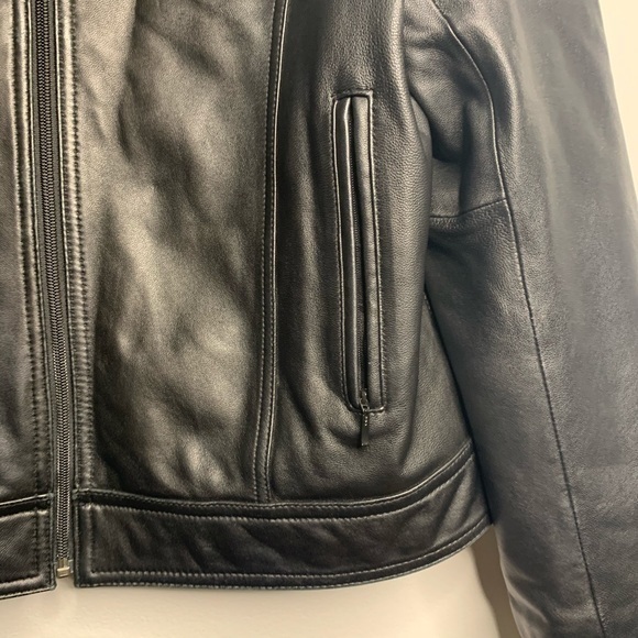 Madison Creek Soft Leather Black Motorcycle Jacket - Picture 8 of 15